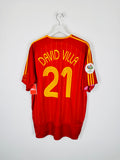 2006 SPAIN HOME FOOTBALL SHIRT - DAVID VILLA #21 (XL)
