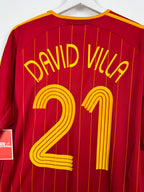 2006 SPAIN HOME FOOTBALL SHIRT - DAVID VILLA #21 (XL)