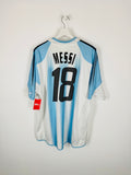 ARGENTINA 2004 HOME FOOTBALL SHIRT - MESSI #18 (XL)