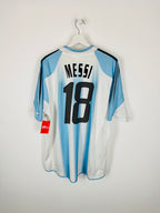 ARGENTINA 2004 HOME FOOTBALL SHIRT - MESSI #18 (XL)