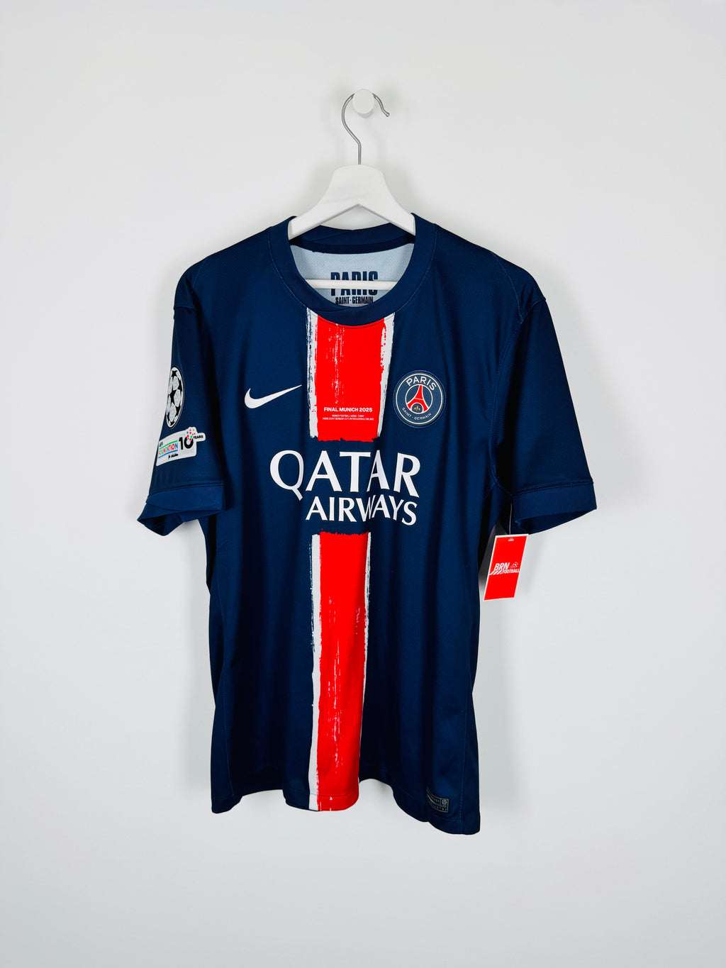 PSG FOOTBALL JERSEY 2024/2025 HOME MUNICH FINAL - O.DEMBÉLÉ #10 (L)