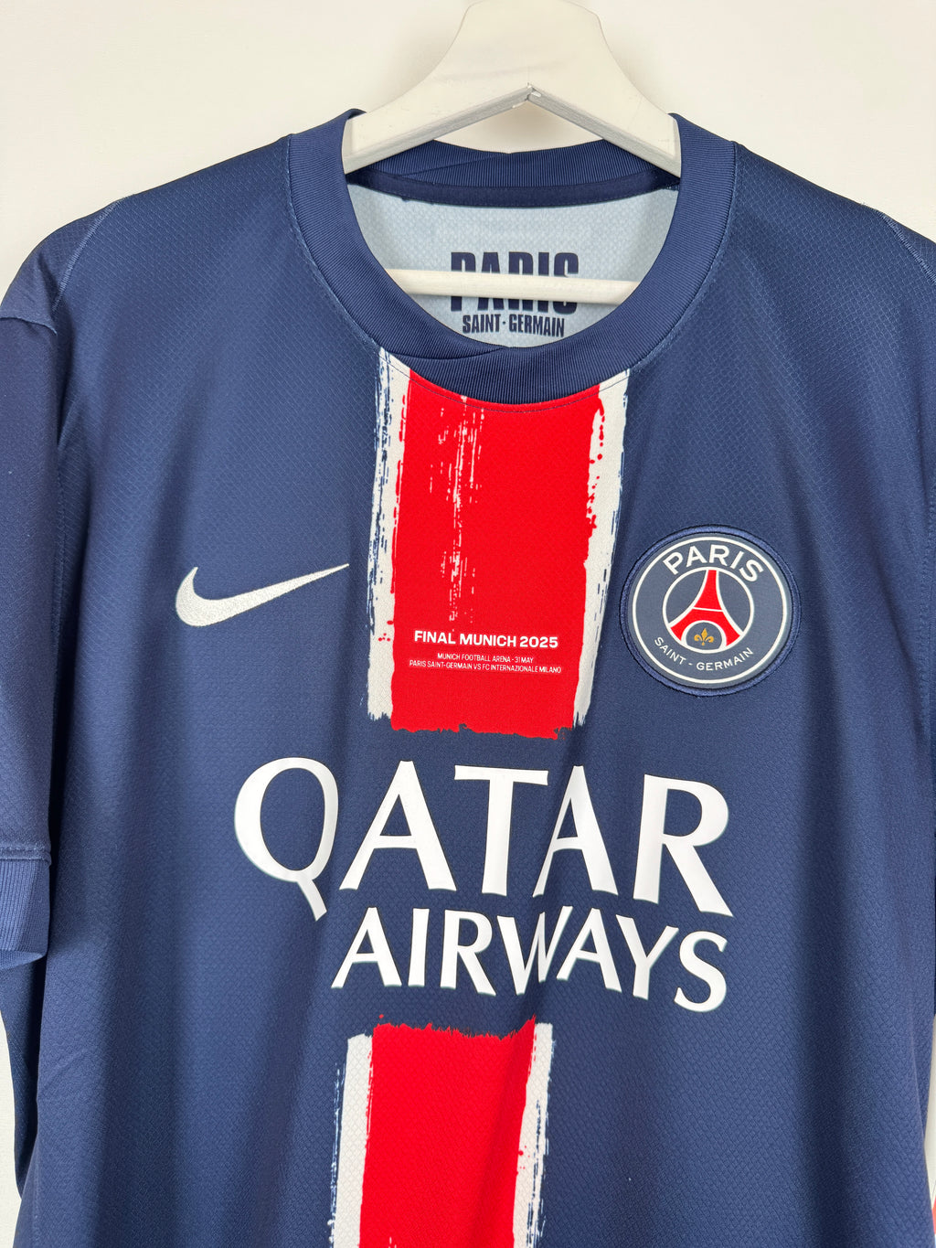 PSG FOOTBALL JERSEY 2024/2025 HOME MUNICH FINAL - O.DEMBÉLÉ #10 (L)