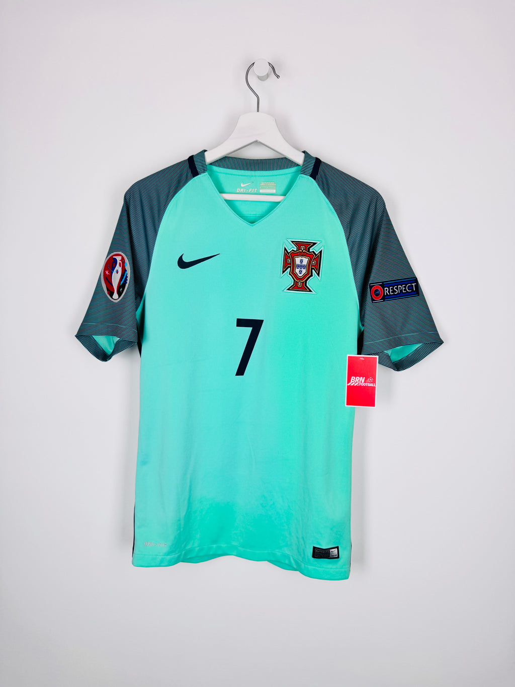 MAILLOT DE FOOTBALL PORTUGAL 2016 EXTÉRIEUR - CRISTIANO RONALDO #7 (S)