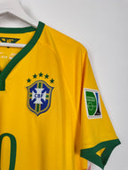 MAILLOT DE FOOTBALL BRÉSIL 2014 DOMICILE - NEYMAR JR #10 (L)