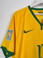MAILLOT DE FOOTBALL BRÉSIL 2014 DOMICILE - NEYMAR JR #10 (L)