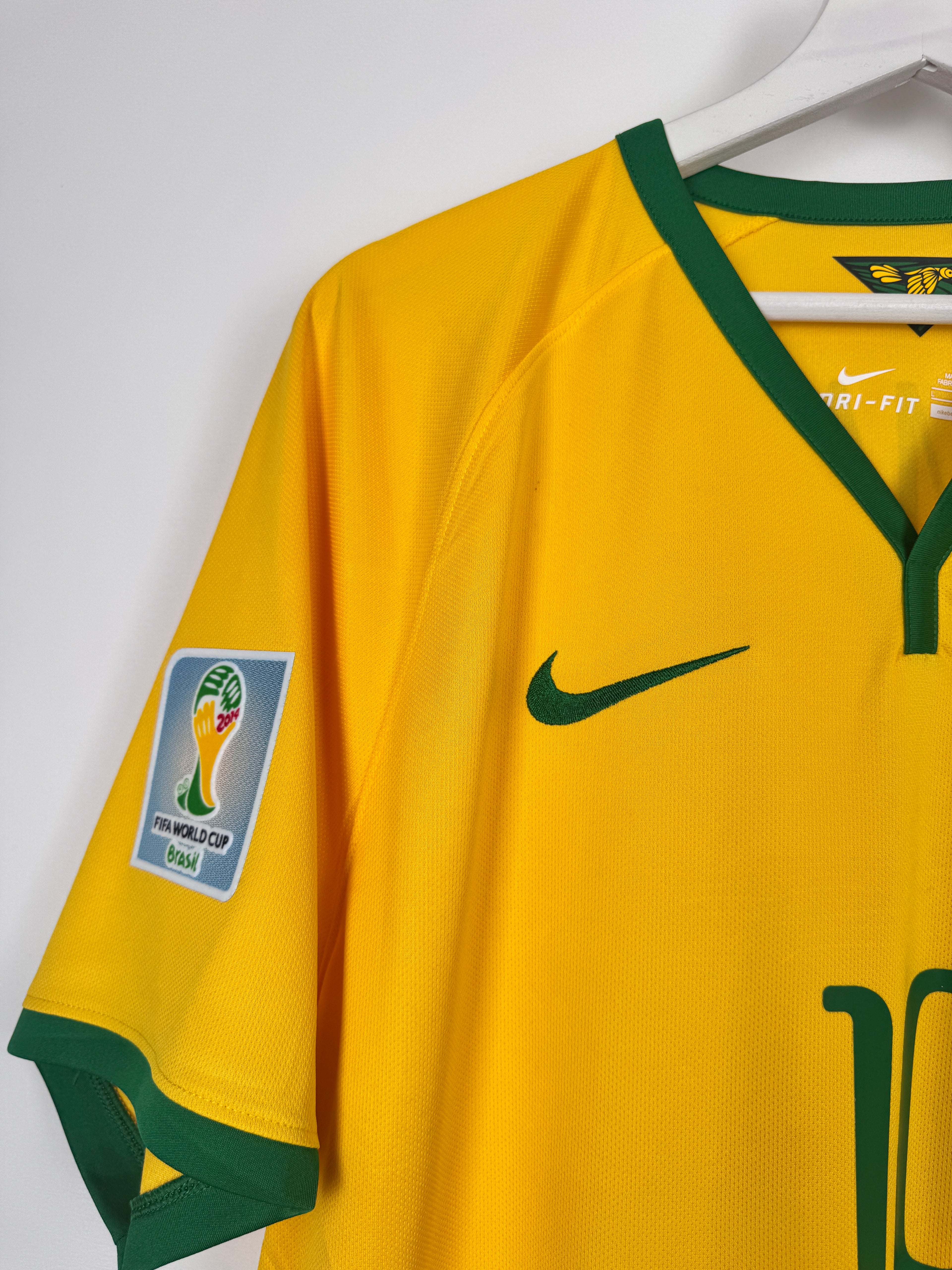 MAILLOT DE FOOTBALL BRÉSIL 2014 DOMICILE - NEYMAR JR #10 (L)