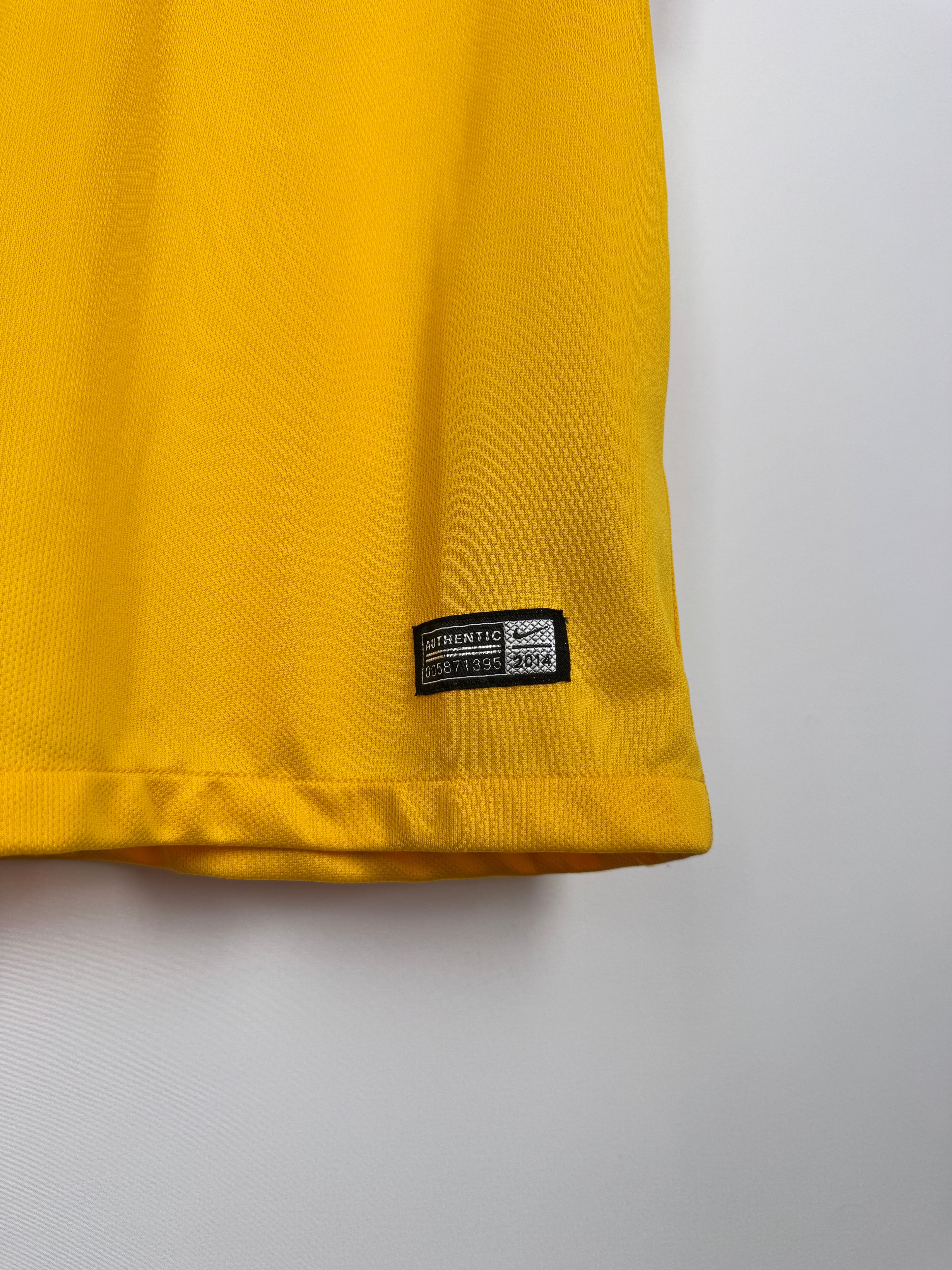 MAILLOT DE FOOTBALL BRÉSIL 2014 DOMICILE - NEYMAR JR #10 (L)