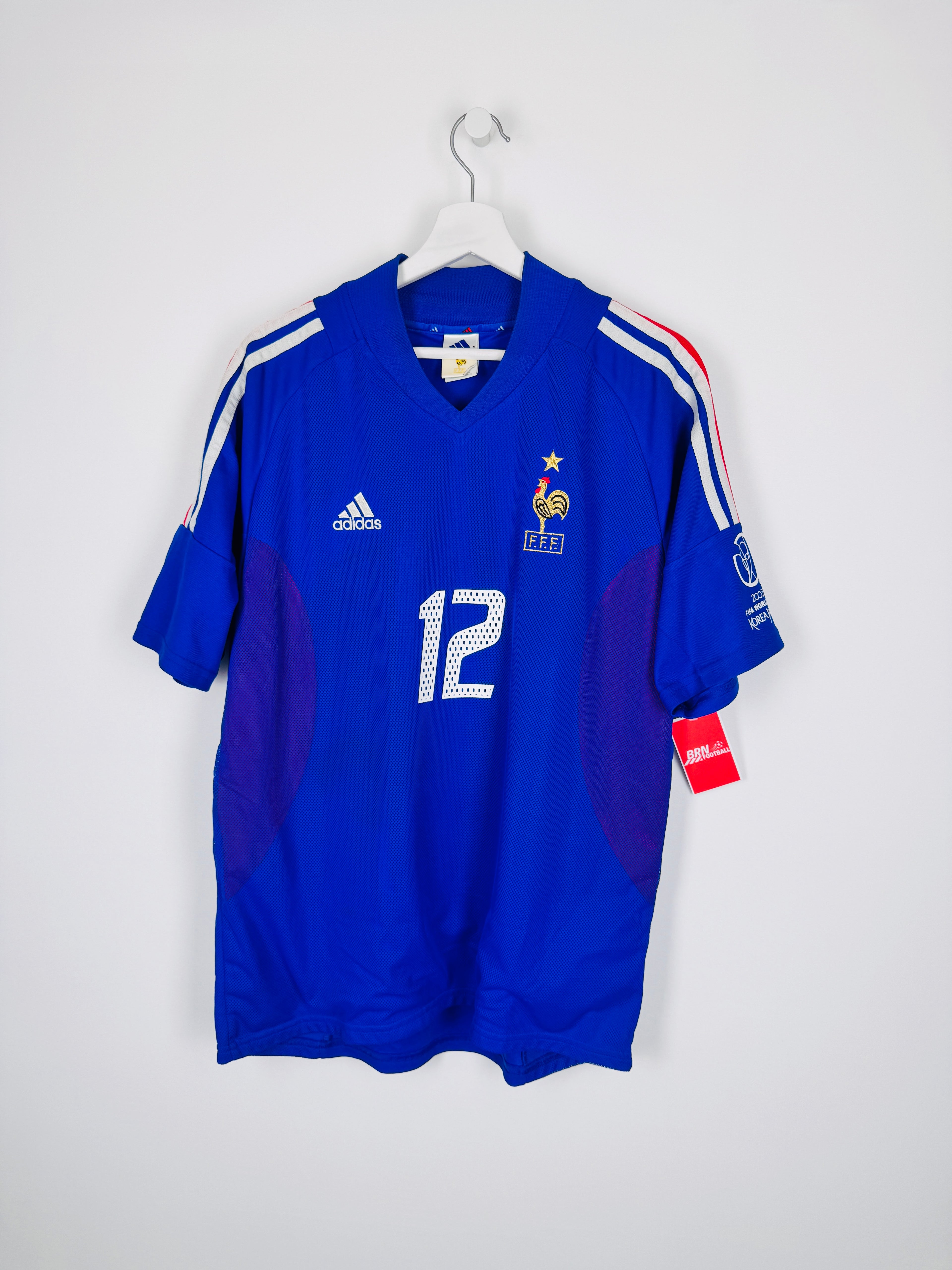 MAILLOT DE FOOTBALL ÉQUIPE DE FRANCE 2002 DOMICILE - THIERRY HENRY #12 (L)
