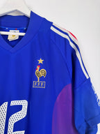 MAILLOT DE FOOTBALL ÉQUIPE DE FRANCE 2002 DOMICILE - THIERRY HENRY #12 (L)