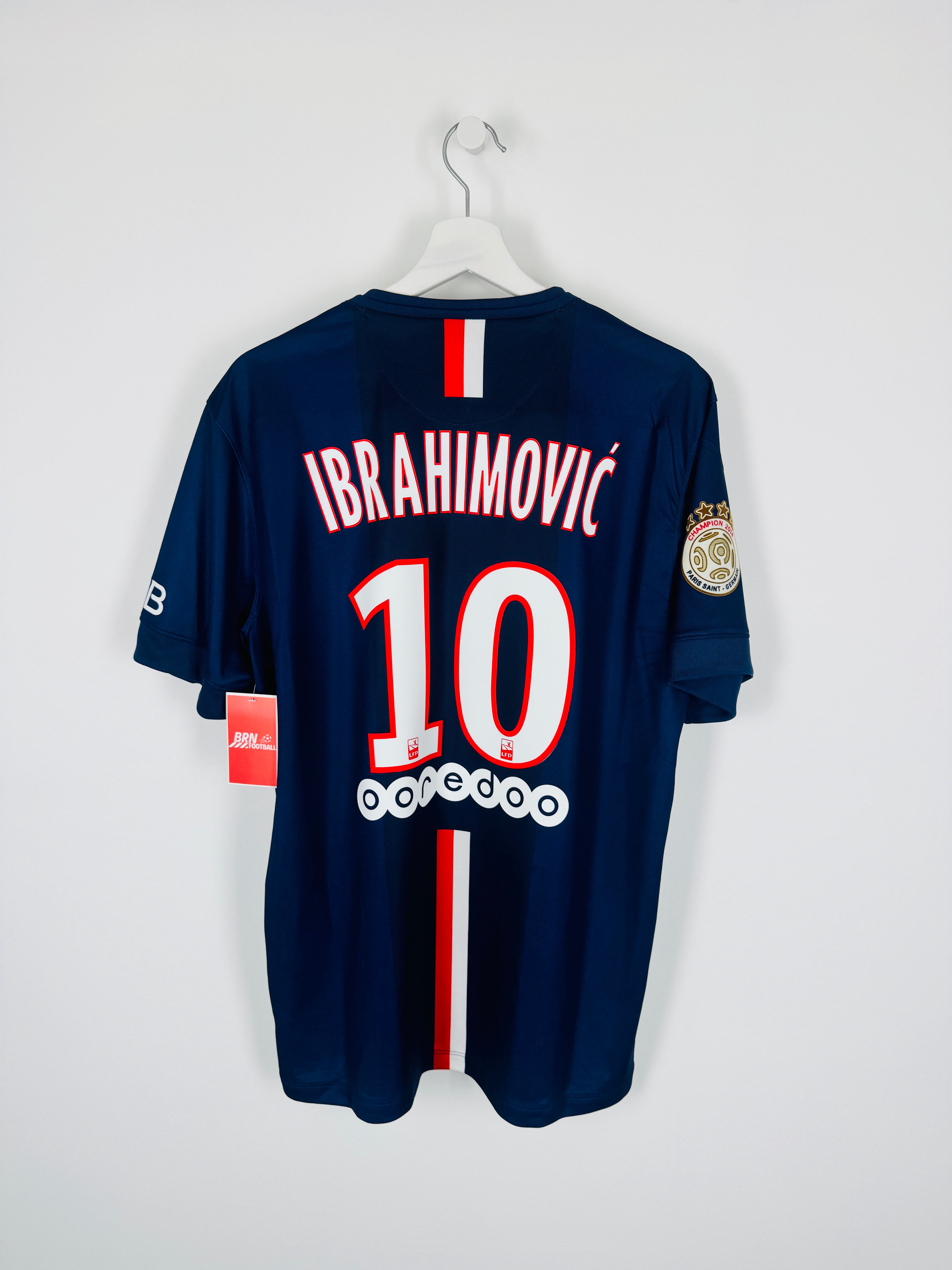 PSG HOME FOOTBALL JERSEY 2014/2015 - IBRAHIMOVIC #10 (L)
