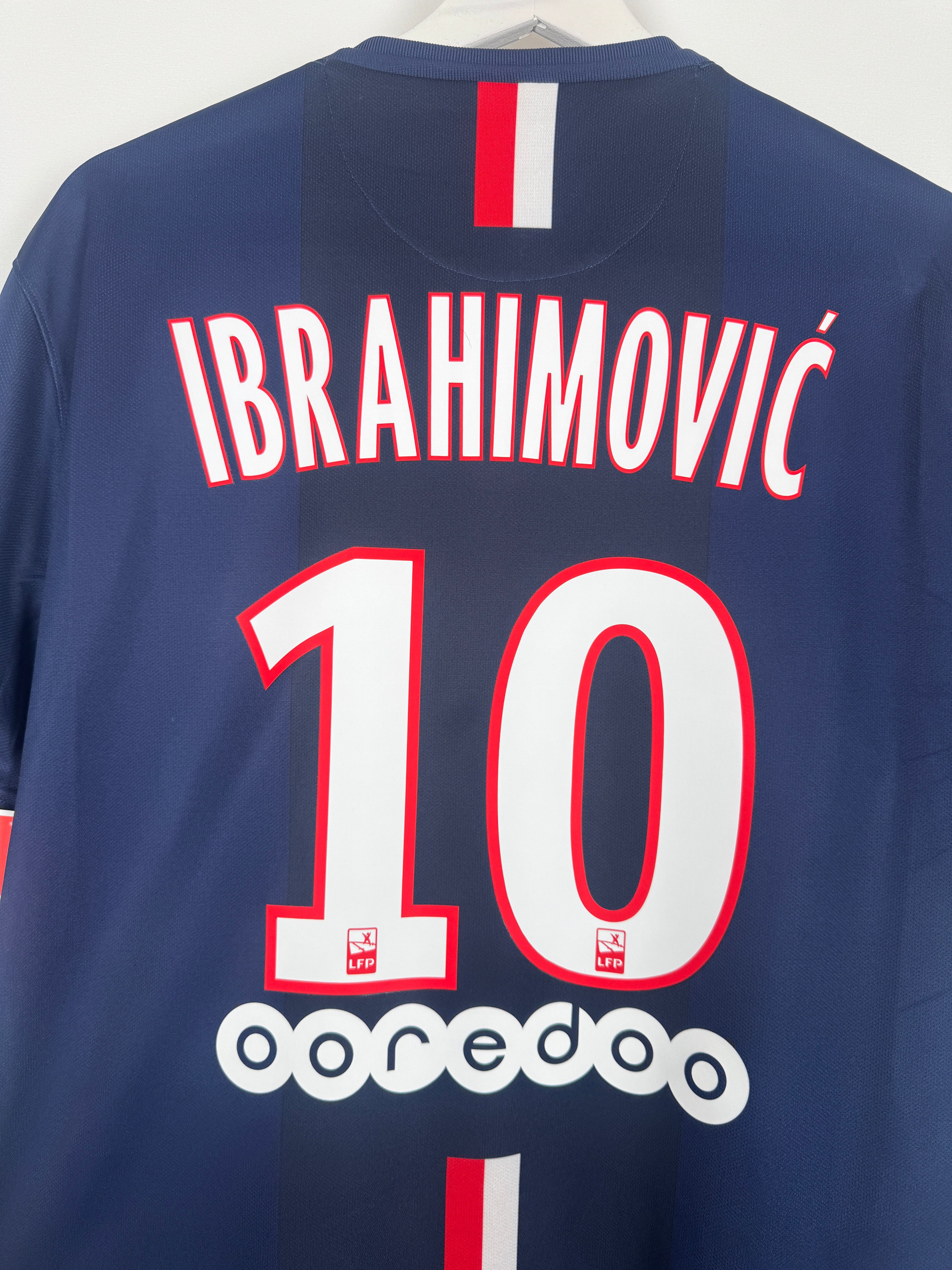 PSG HOME FOOTBALL JERSEY 2014/2015 - IBRAHIMOVIC #10 (L)