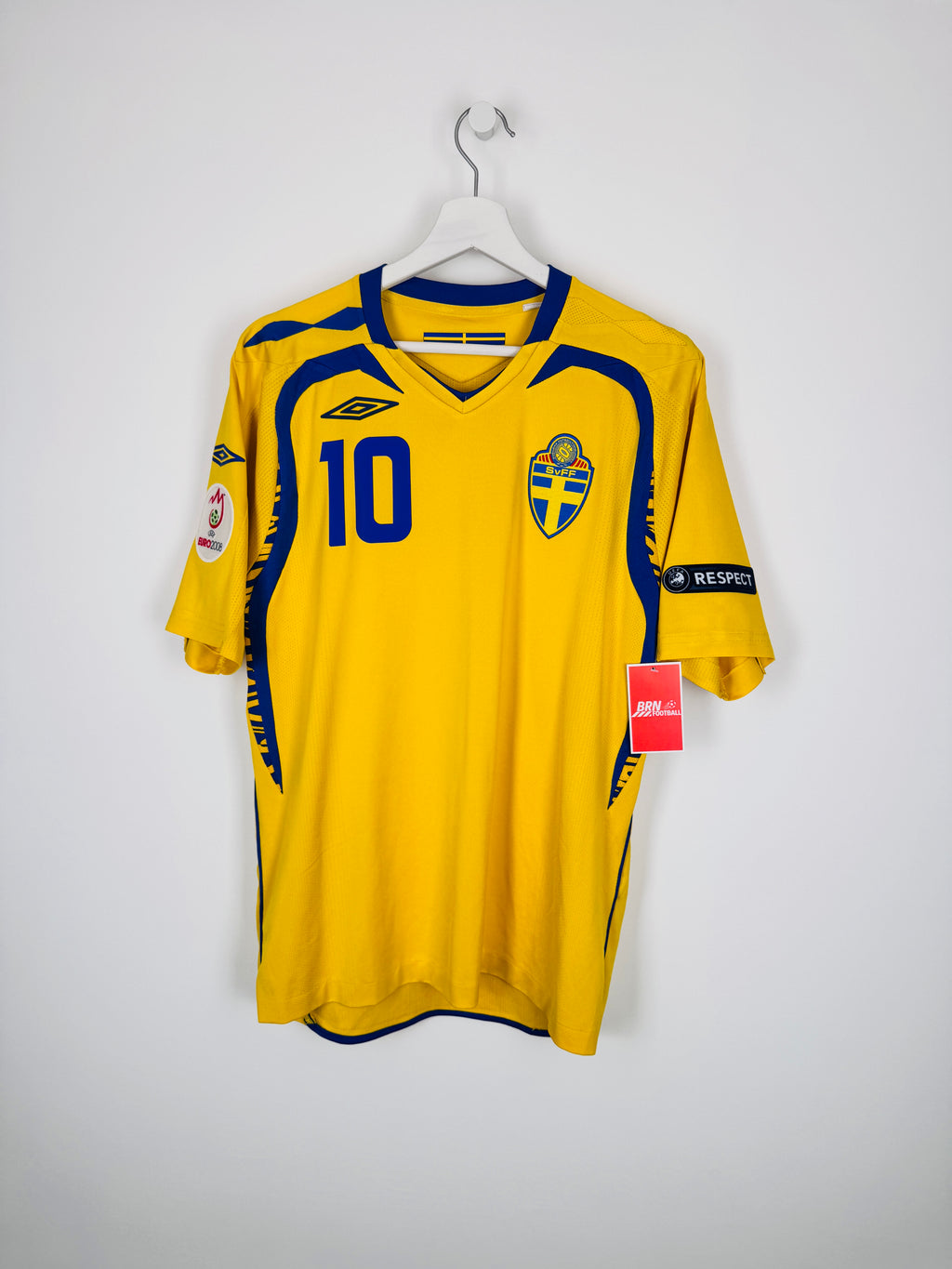 MAILLOT DE FOOTBALL SUÈDE 2008 DOMICILE - ZLATAN IBRAHIMOVIC #10 (M)