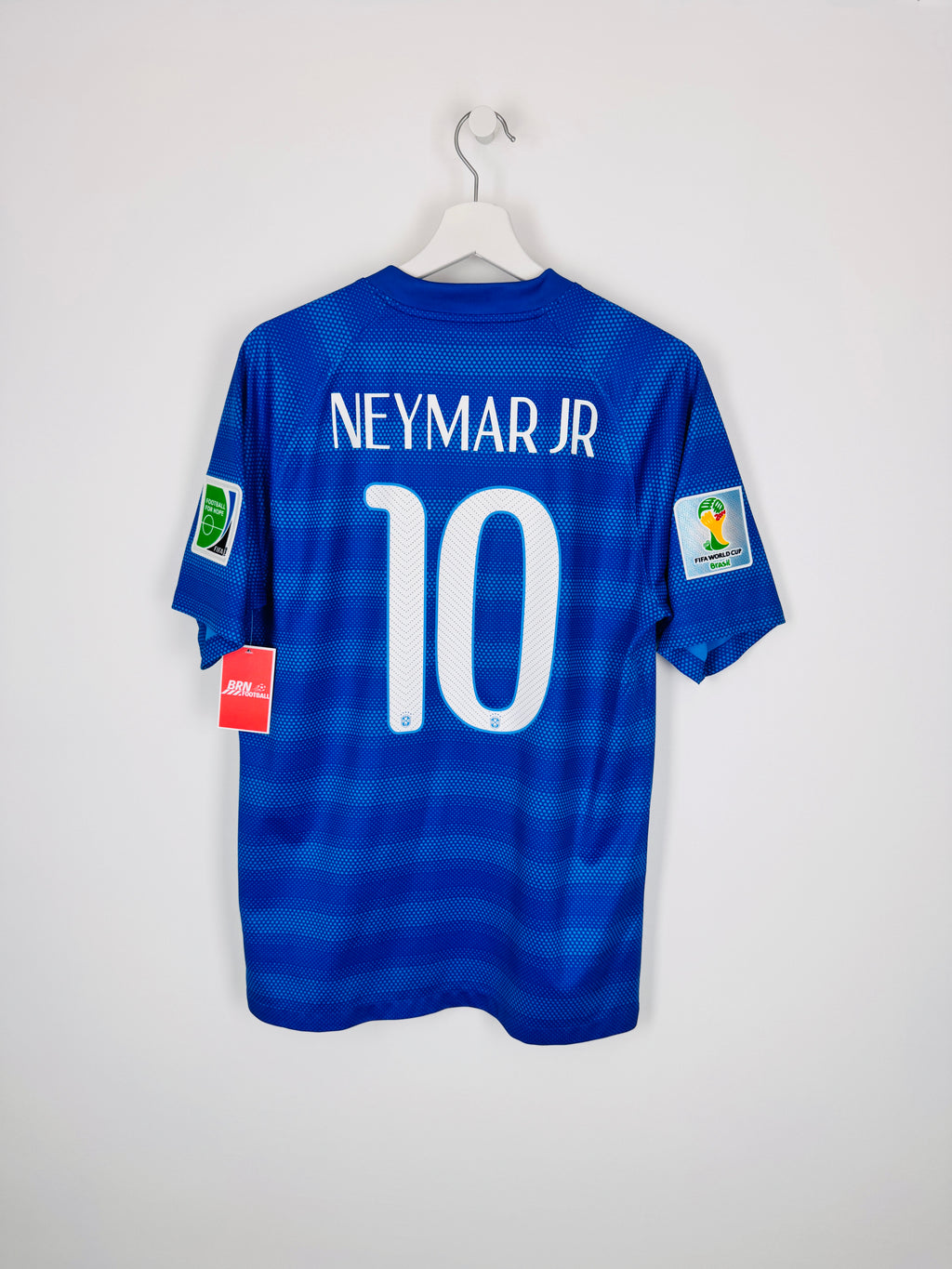 MAILLOT DE FOOTBALL BRÉSIL 2014 EXTÉRIEUR - NEYMAR JR #10 (M)