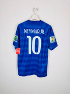 MAILLOT DE FOOTBALL BRÉSIL 2014 EXTÉRIEUR - NEYMAR JR #10 (M)