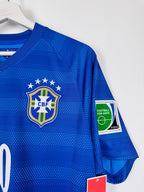 MAILLOT DE FOOTBALL BRÉSIL 2014 EXTÉRIEUR - NEYMAR JR #10 (M)