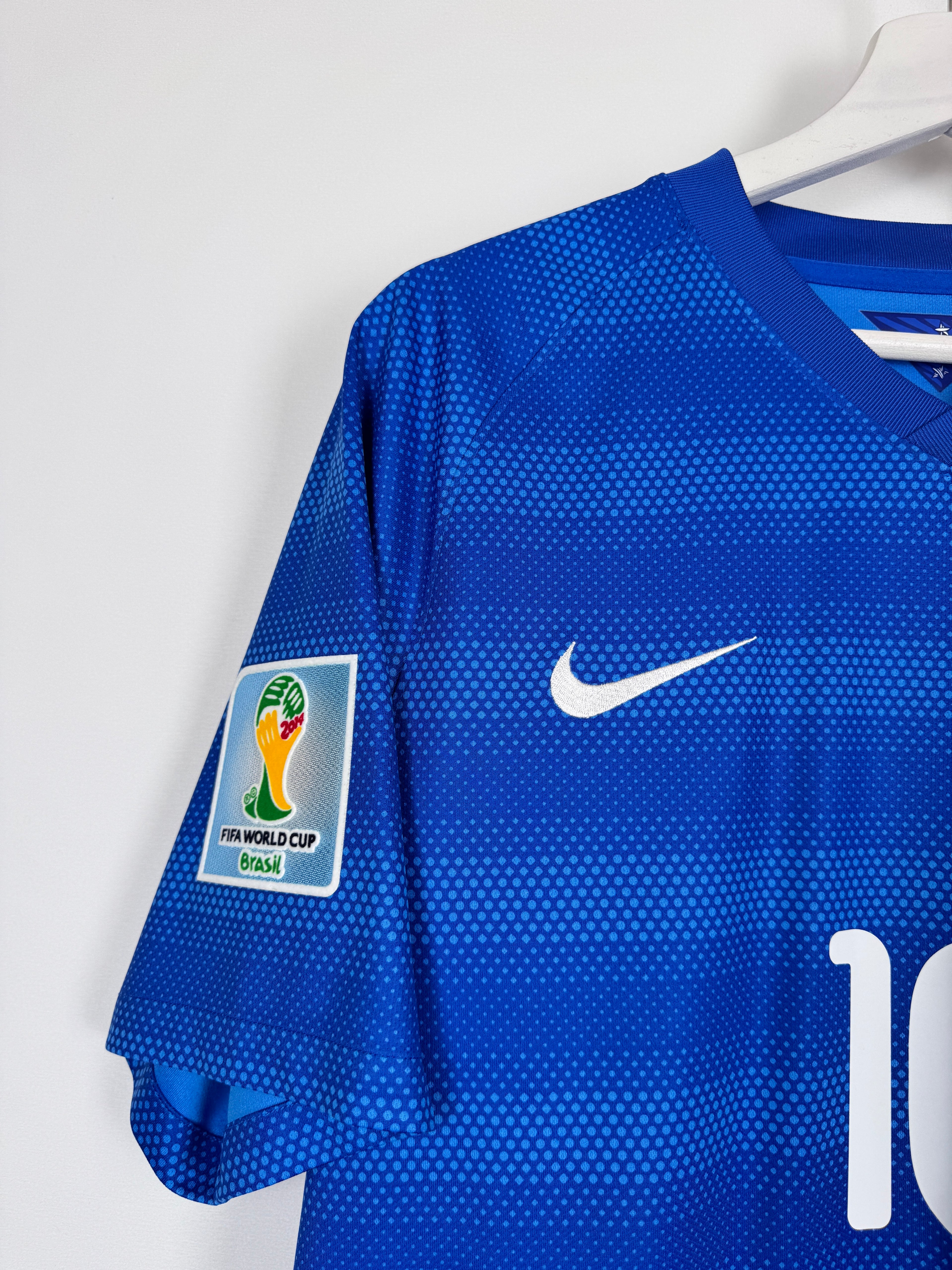 MAILLOT DE FOOTBALL BRÉSIL 2014 EXTÉRIEUR - NEYMAR JR #10 (M)