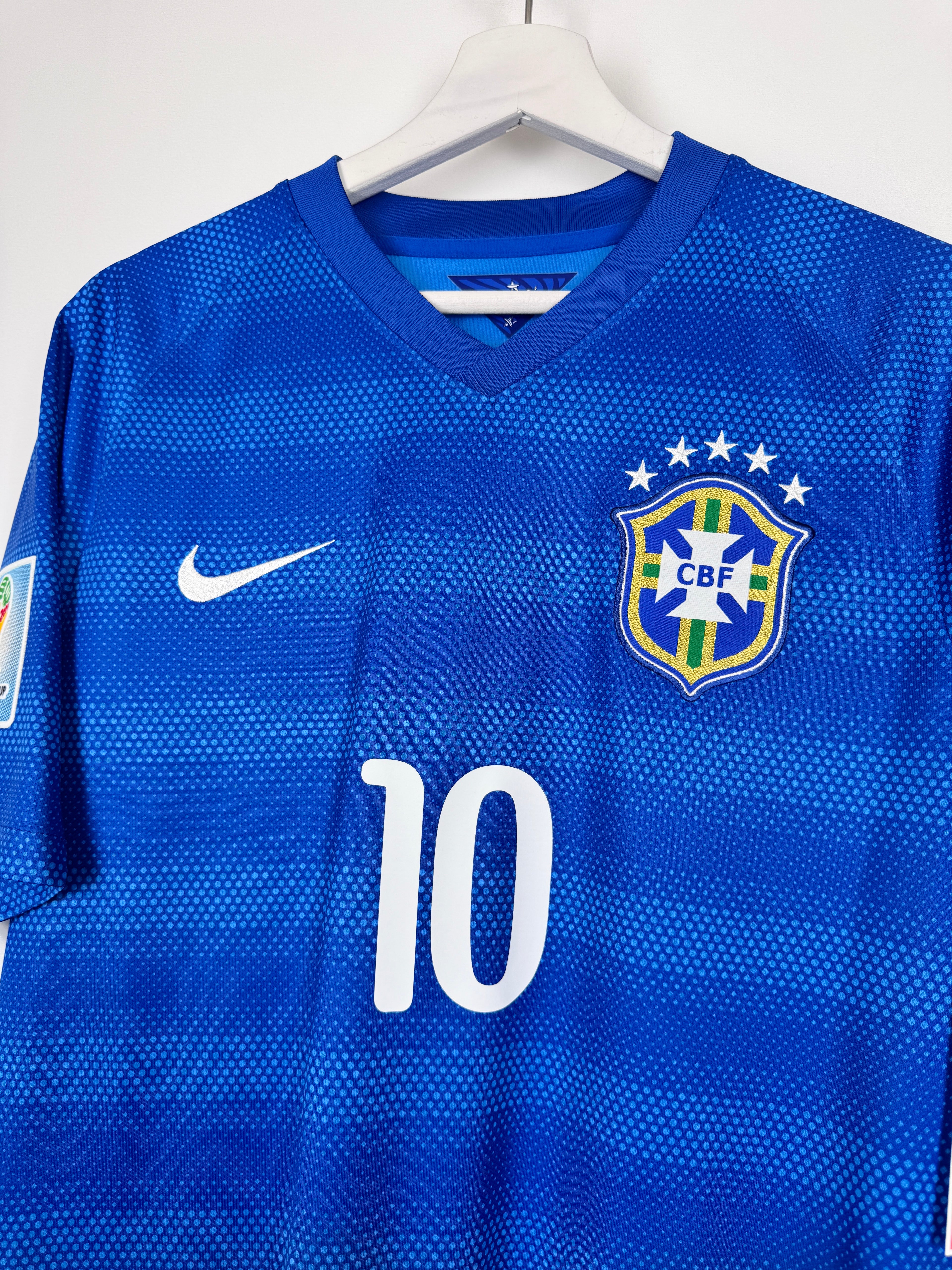 MAILLOT DE FOOTBALL BRÉSIL 2014 EXTÉRIEUR - NEYMAR JR #10 (M)