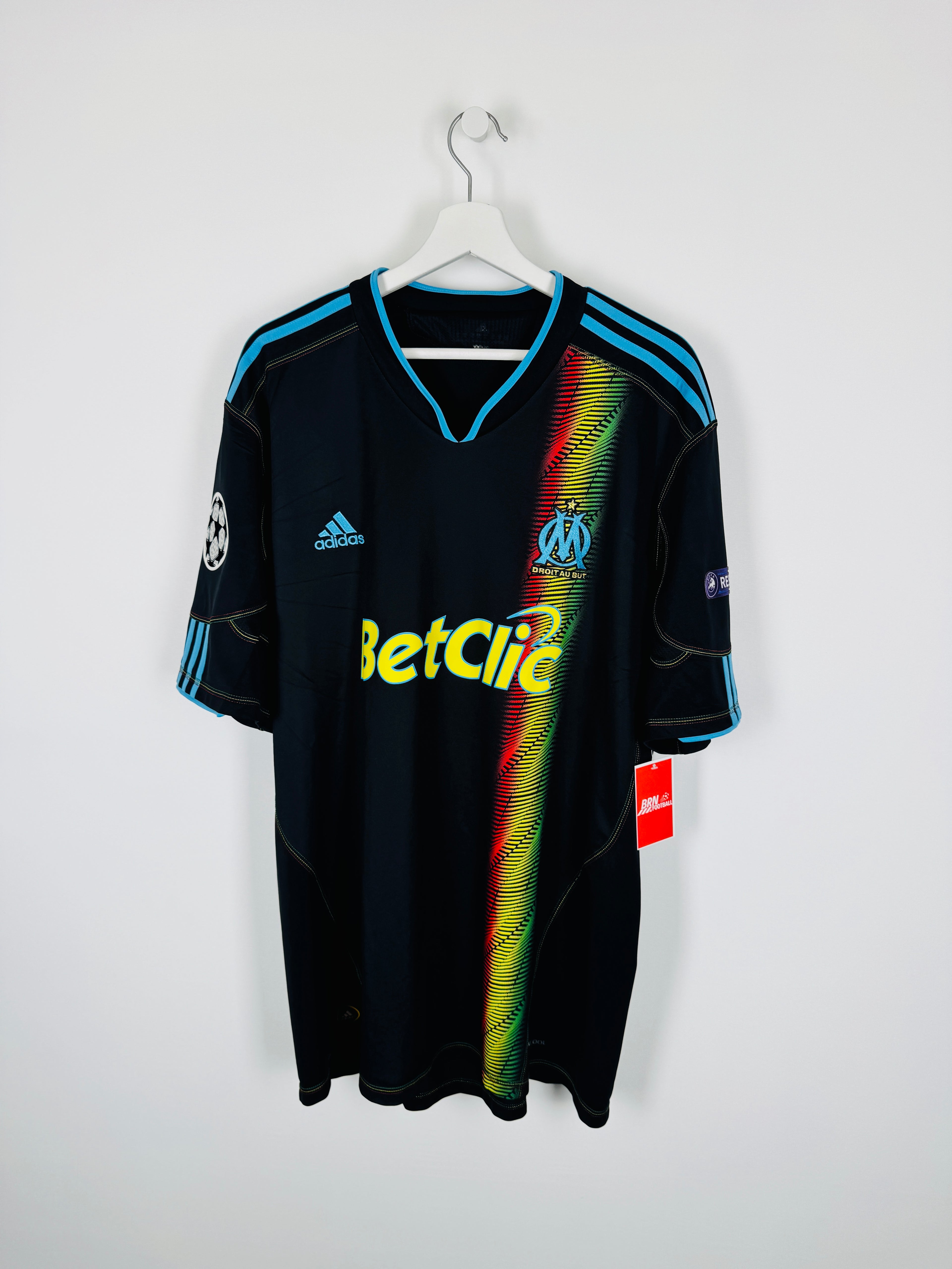 OLYMPIQUE DE MARSEILLE 2010/2011 THIRD FOOTBALL SHIRT - LUCHO #8 (XL)