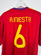 MAILLOT DE FOOTBALL ESPAGNE 2010 DOMICILE - ANDRES INIESTA #6 (XL)