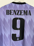 REAL MADRID 2022/2023 AWAY FOOTBALL JERSEY - BENZEMA #9 (M)