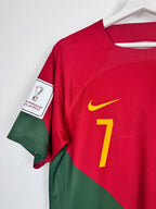 MAILLOT DE FOOTBALL PORTUGAL 2022 DOMICILE - CRISTIANO RONALDO #7 (M)