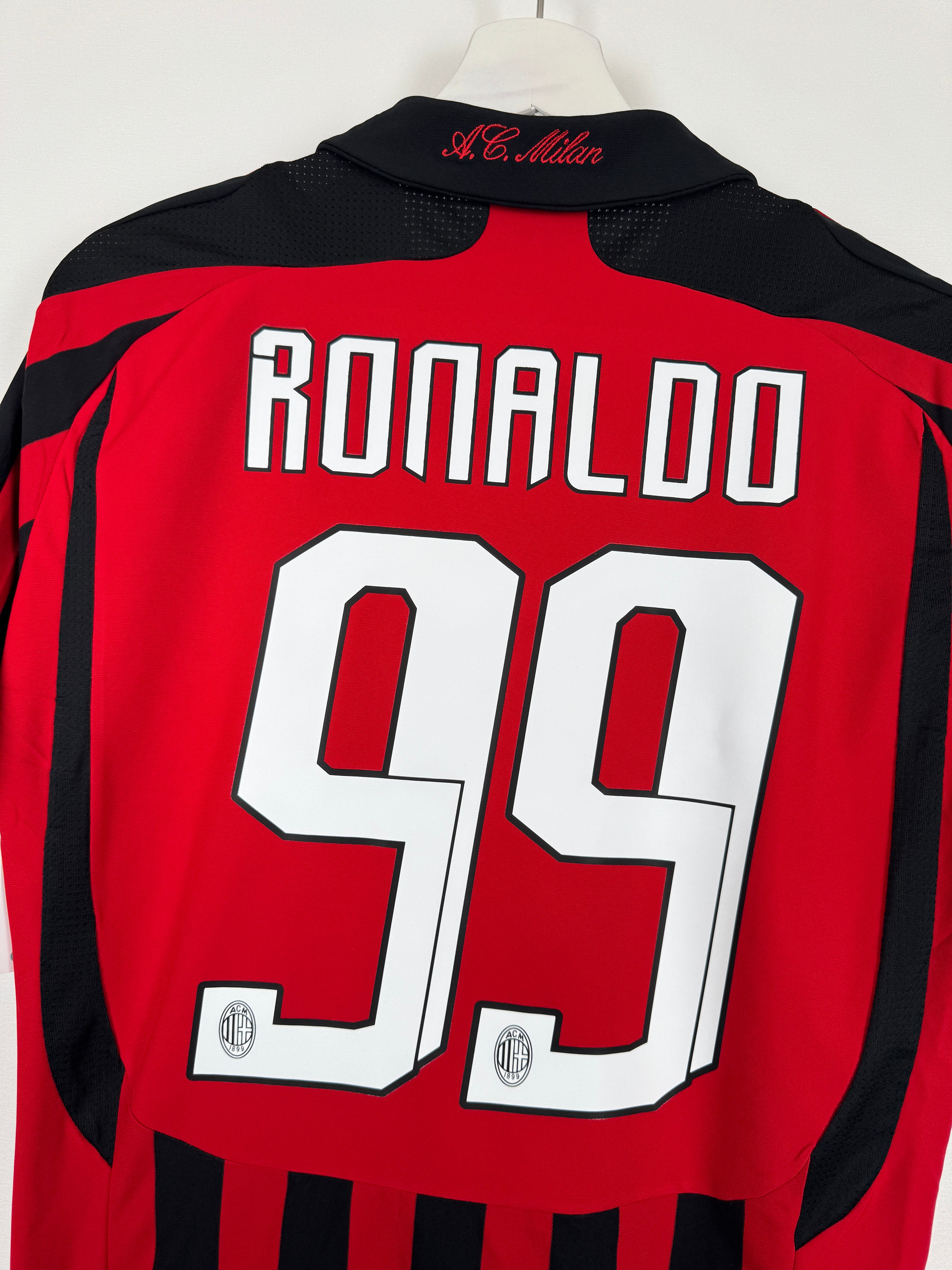 CAMISETA DE FÚTBOL AC MILAN 2007/2008 LOCAL - RONALDO #99 (S)