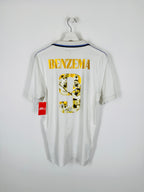REAL MADRID 2022/2023 HOME FOOTBALL JERSEY - BENZEMA #9 BALLON D'OR (M)
