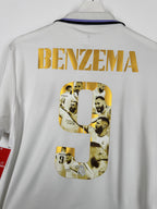 REAL MADRID 2022/2023 HOME FOOTBALL JERSEY - BENZEMA #9 BALLON D'OR (M)