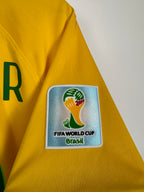 BRAZIL 2014 HOME FOOTBALL SHIRT - NEYMAR JR #10 (M)
