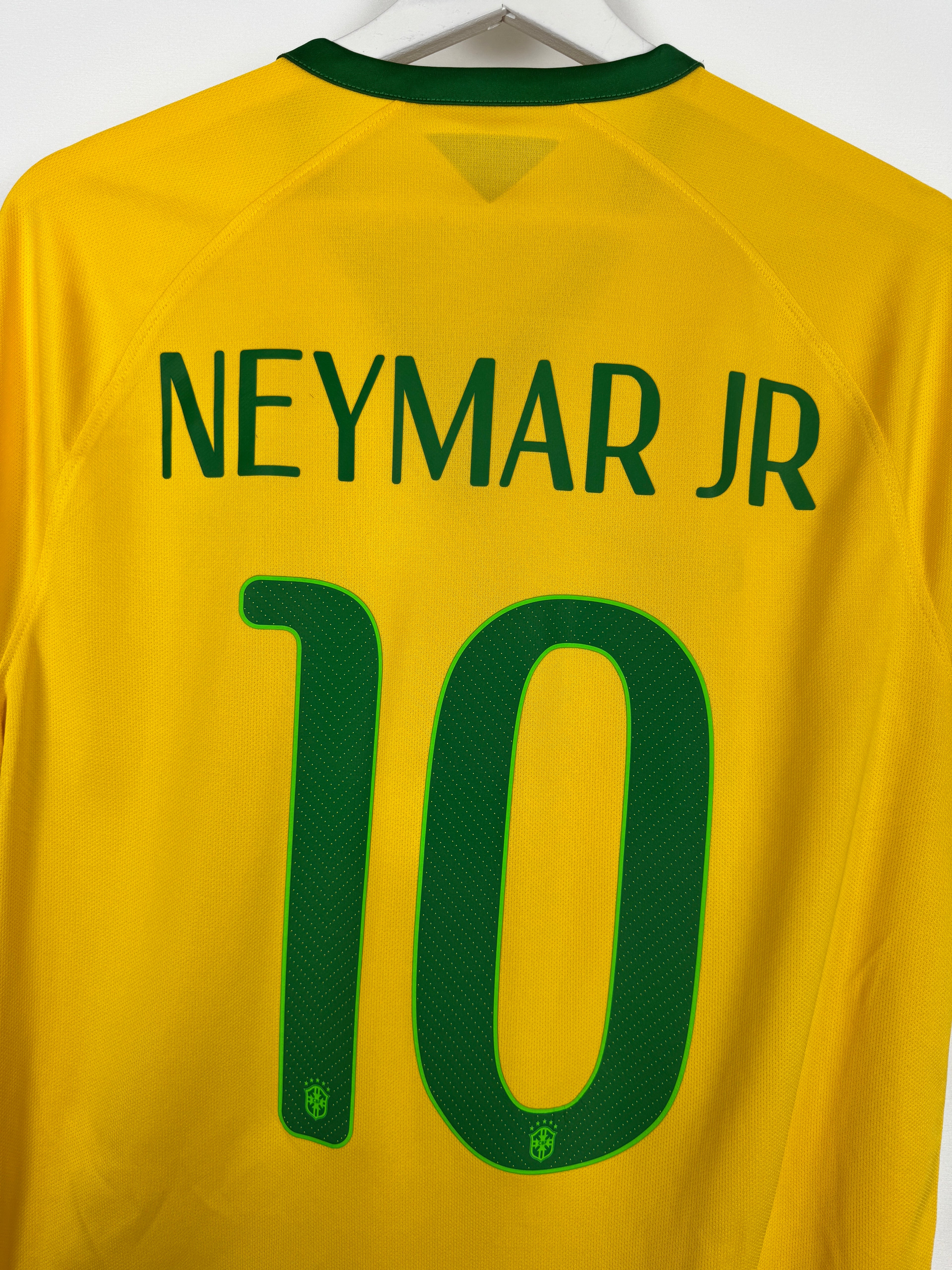 BRAZIL 2014 HOME FOOTBALL SHIRT - NEYMAR JR #10 (M)