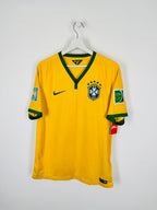BRAZIL 2014 HOME FOOTBALL SHIRT - NEYMAR JR #10 (M)