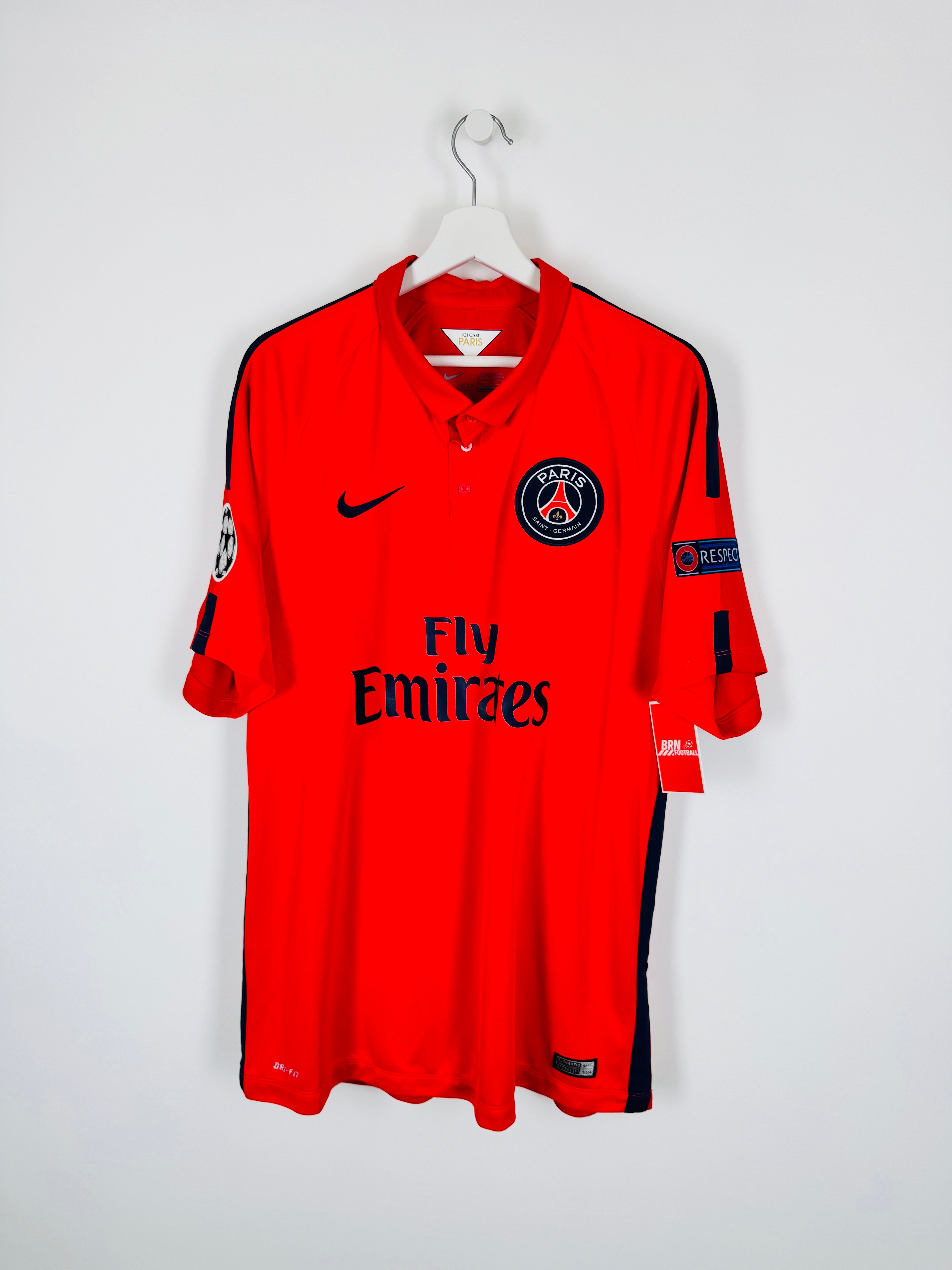 PSG 2014/2015 THIRD FOOTBALL SHIRT - SILVA #2 (XL)