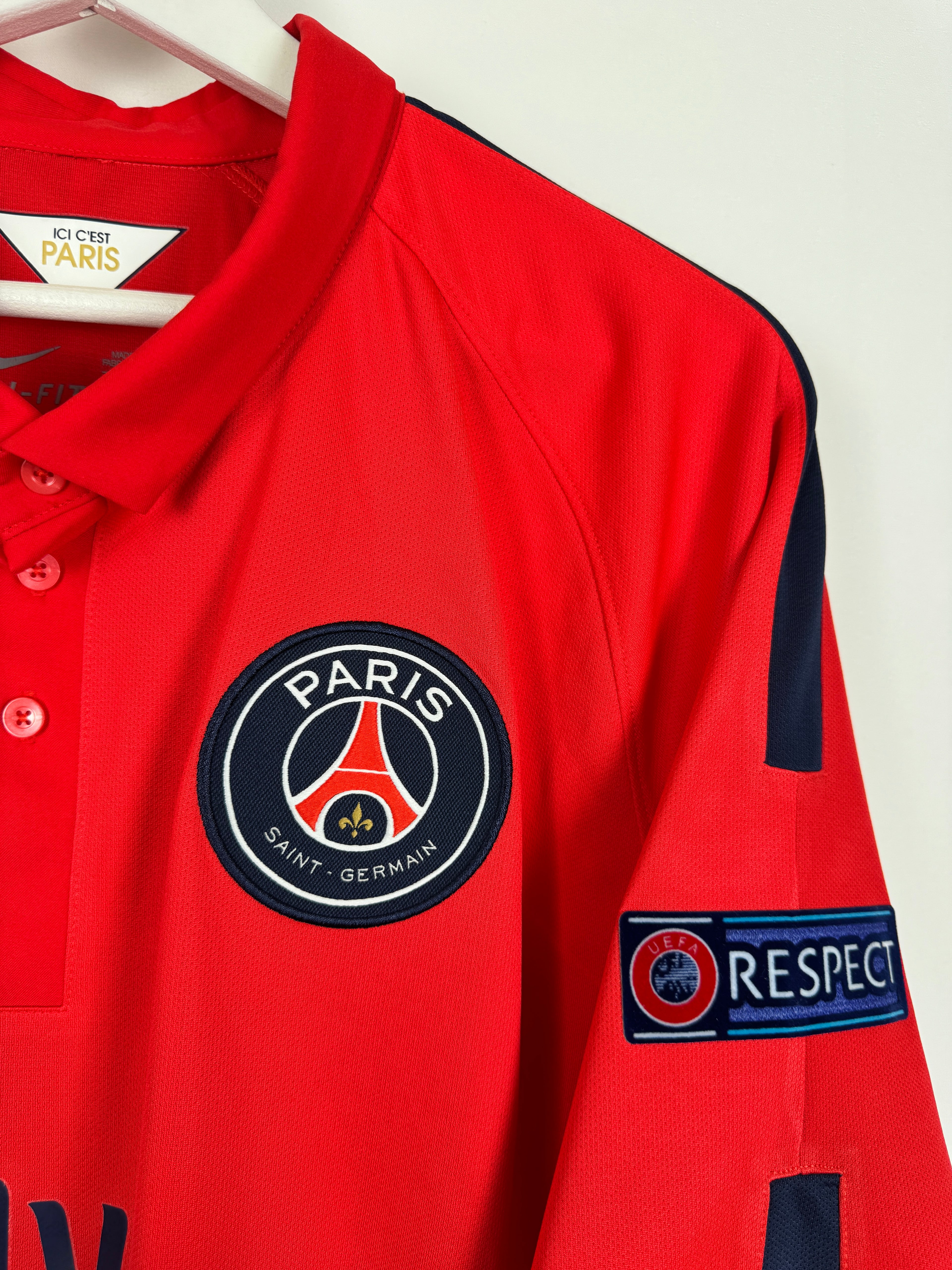 PSG 2014/2015 THIRD FOOTBALL SHIRT - SILVA #2 (XL)
