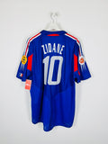 FRANCE NATIONAL FOOTBALL TEAM 2004 HOME JERSEY - ZIDANE #10 (XL)