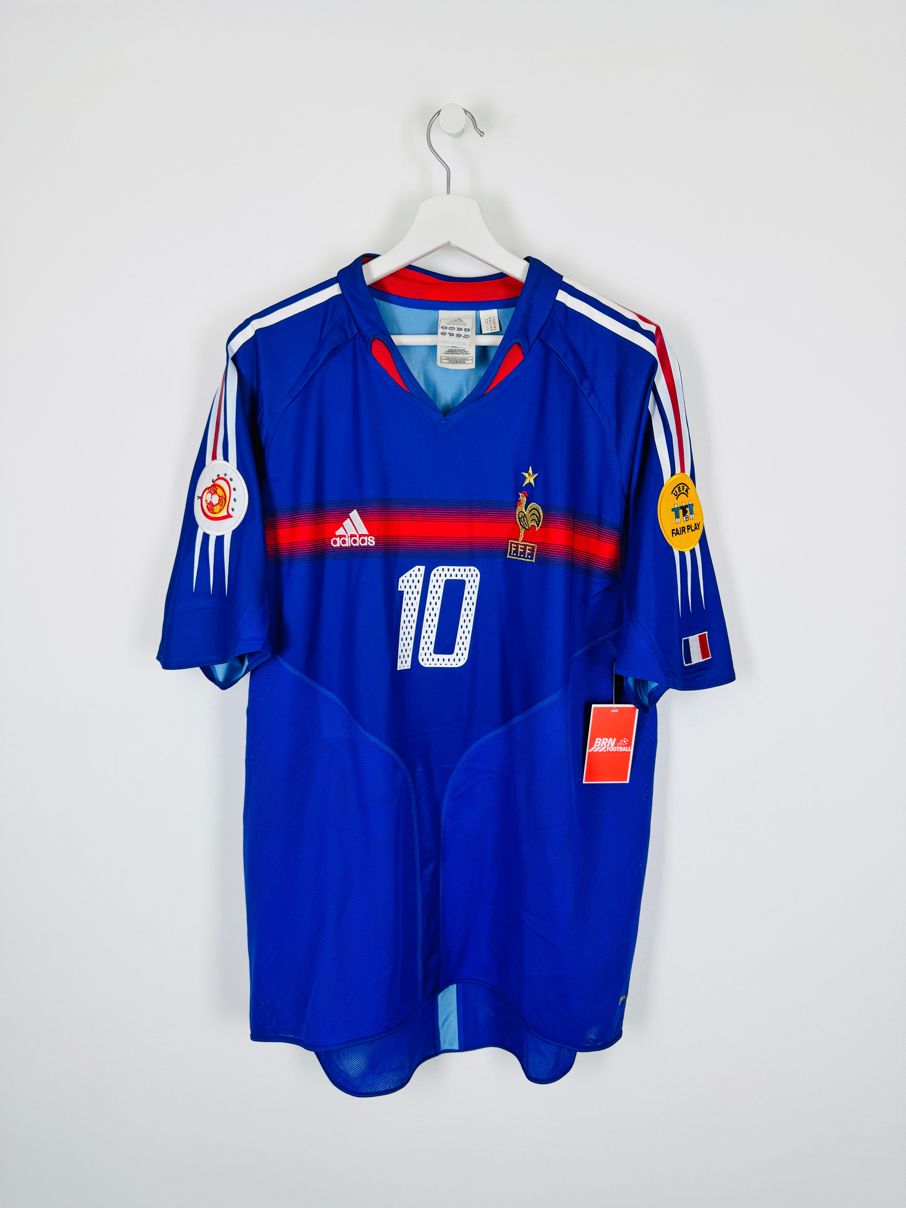CAMISETA DE FÚTBOL SELECCIÓN DE FRANCIA 2004 LOCAL - ZIDANE #10 (XL)