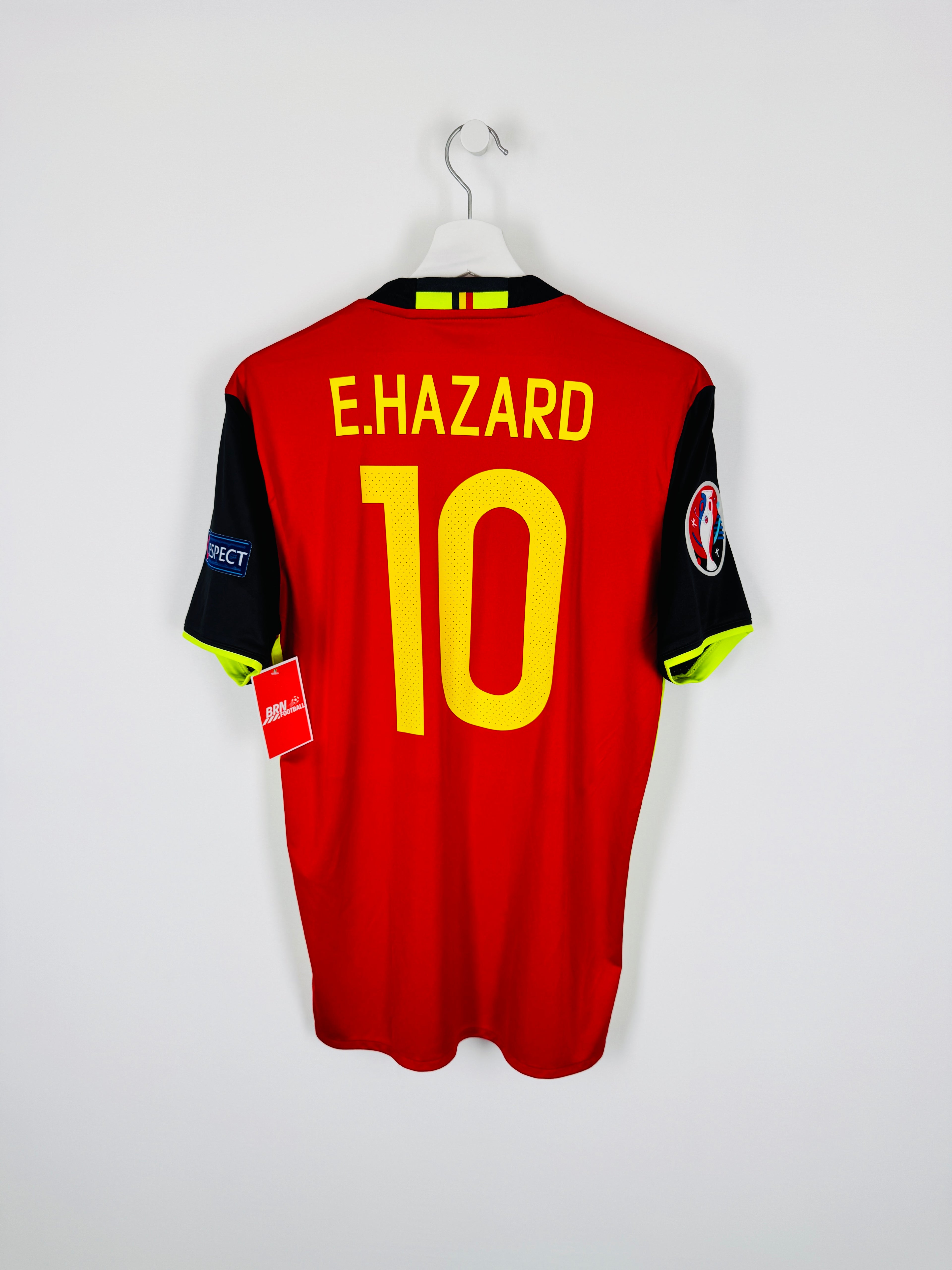 BELGIUM 2016 HOME FOOTBALL JERSEY - E.HAZARD #10 (S)