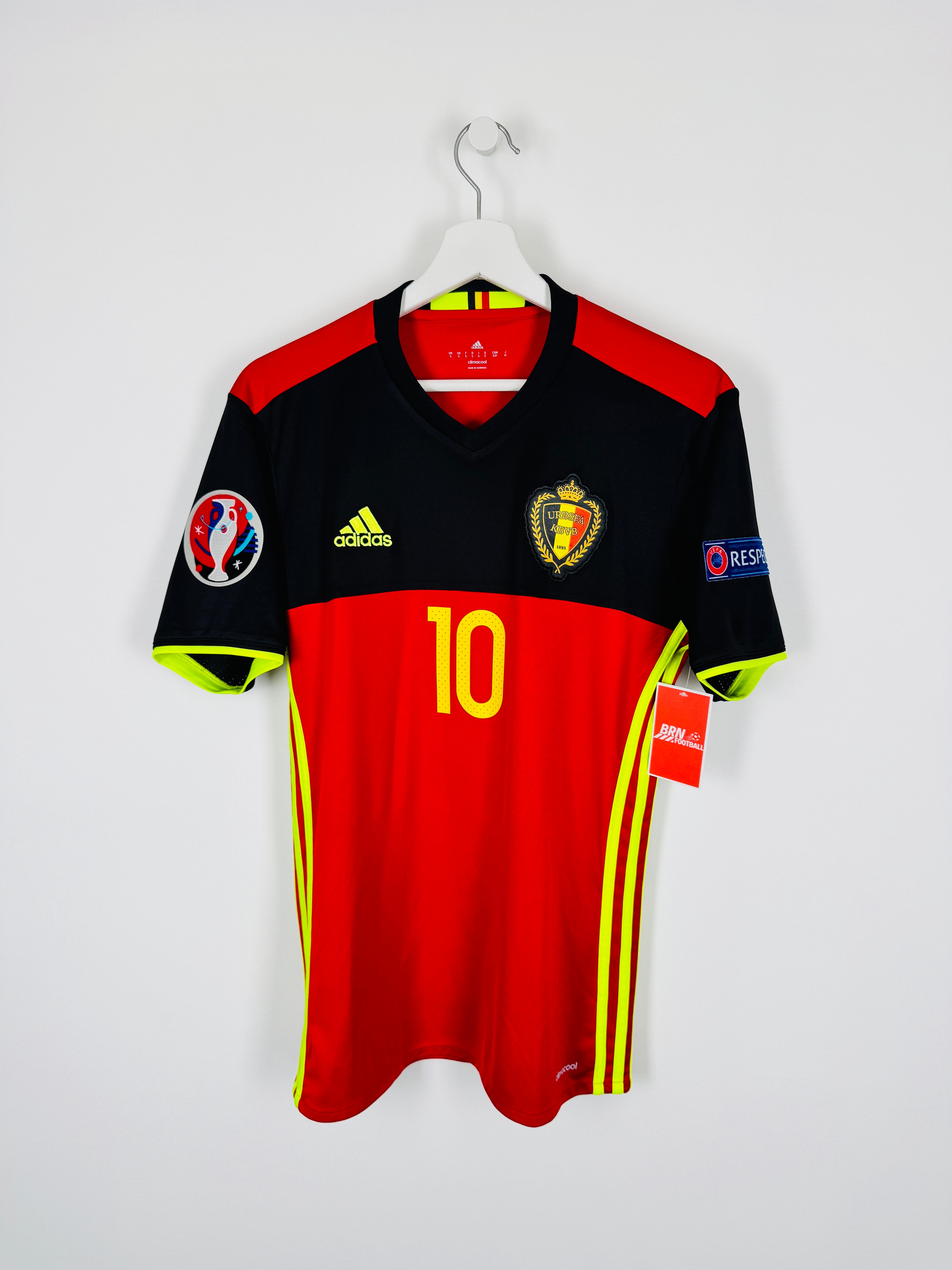 BELGIUM 2016 HOME FOOTBALL JERSEY - E.HAZARD #10 (S)