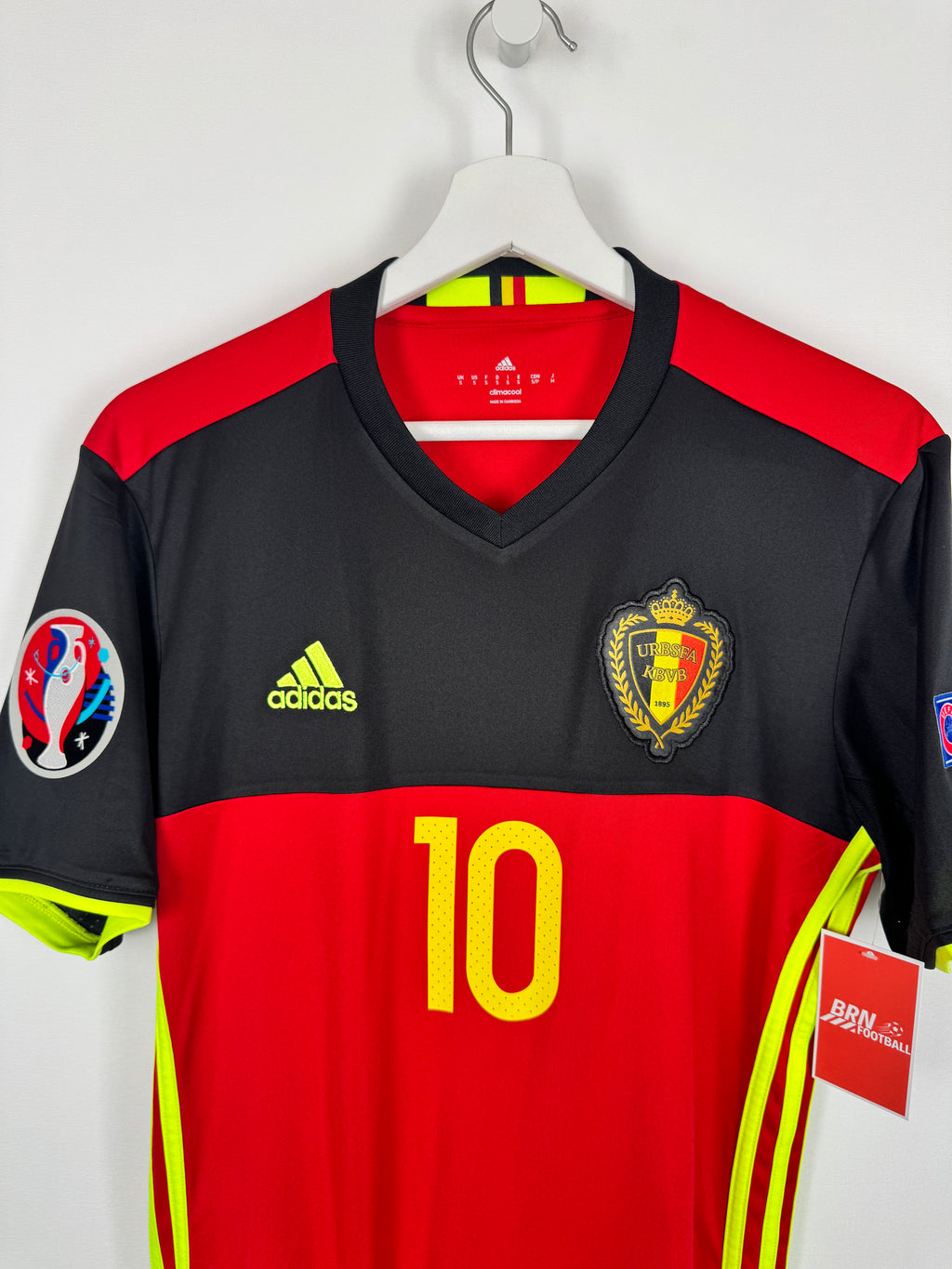 BELGIUM 2016 HOME FOOTBALL JERSEY - E.HAZARD #10 (S)
