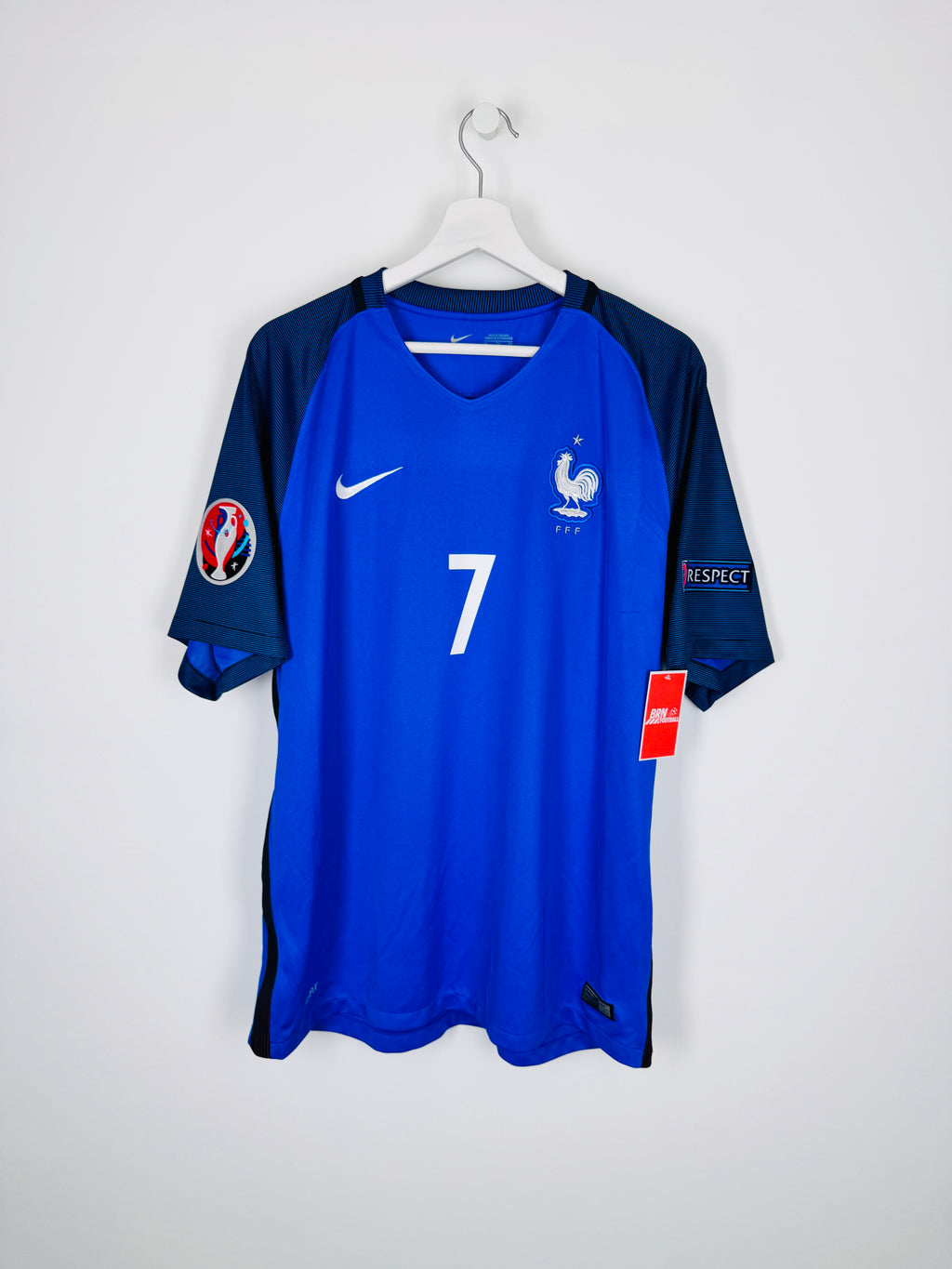 MAILLOT DE FOOTBALL ÉQUIPE DE FRANCE 2016 DOMICILE - ANTOINE GRIEZMANN #7 (XL)
