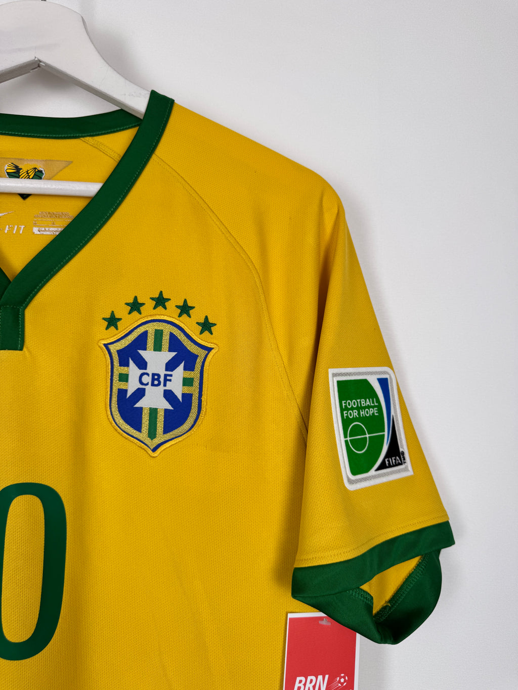 MAILLOT DE FOOTBALL BRÉSIL 2014 DOMICILE - NEYMAR JR #10 (M)