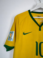 MAILLOT DE FOOTBALL BRÉSIL 2014 DOMICILE - NEYMAR JR #10 (M)