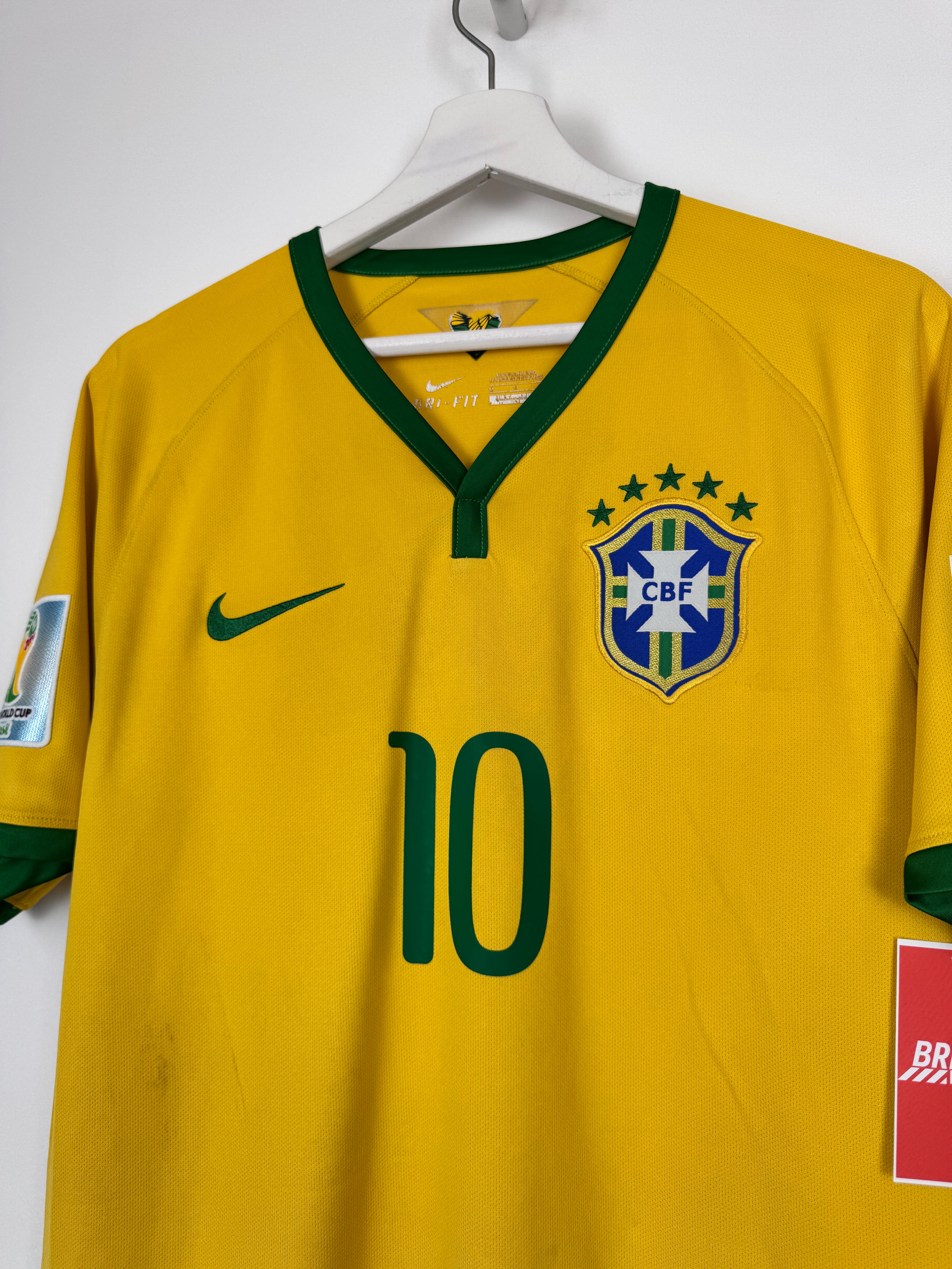 MAILLOT DE FOOTBALL BRÉSIL 2014 DOMICILE - NEYMAR JR #10 (M)