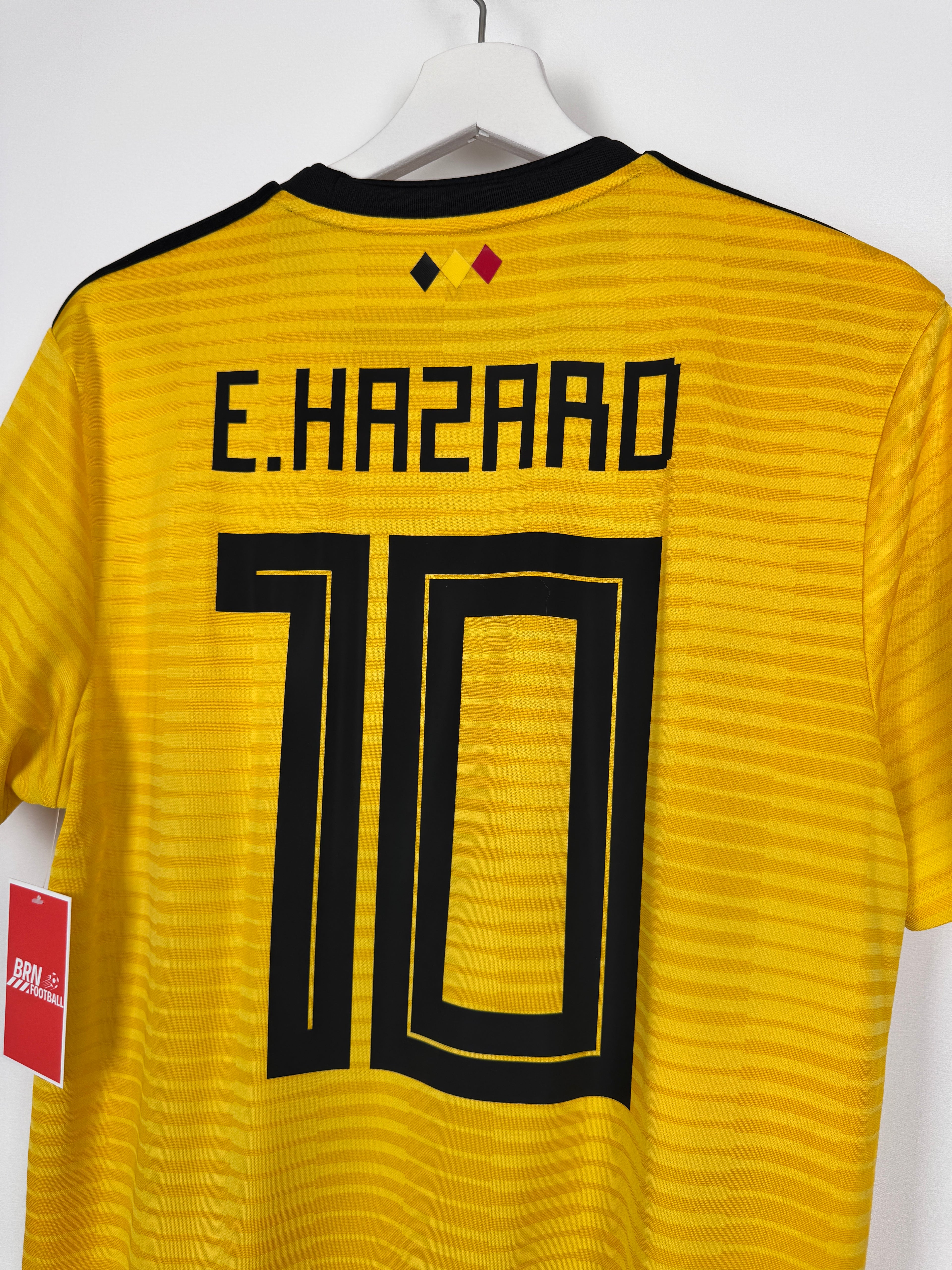 MAILLOT DE FOOTBALL BELGIQUE 2018 EXTÉRIEUR - EDEN HAZARD #10 (M)