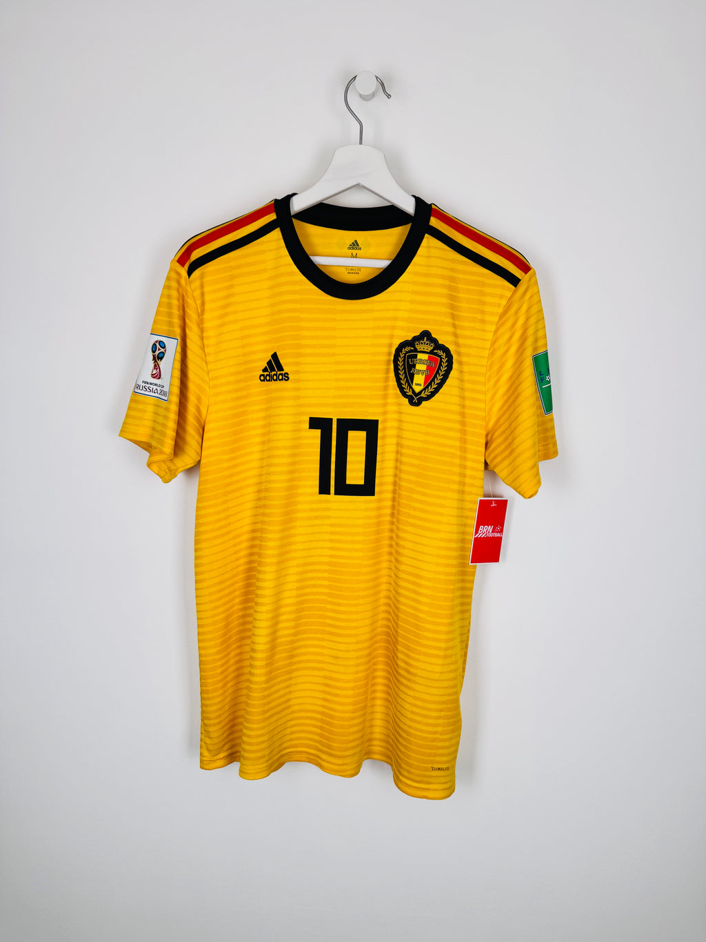 MAILLOT DE FOOTBALL BELGIQUE 2018 EXTÉRIEUR - EDEN HAZARD #10 (M)