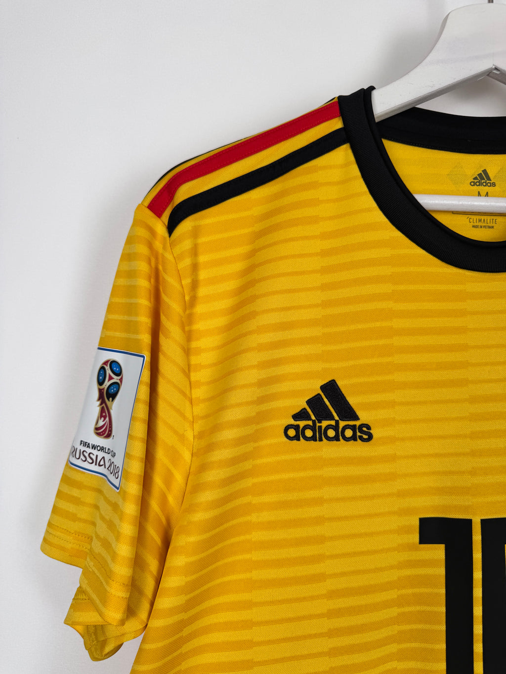 MAILLOT DE FOOTBALL BELGIQUE 2018 EXTÉRIEUR - EDEN HAZARD #10 (M)