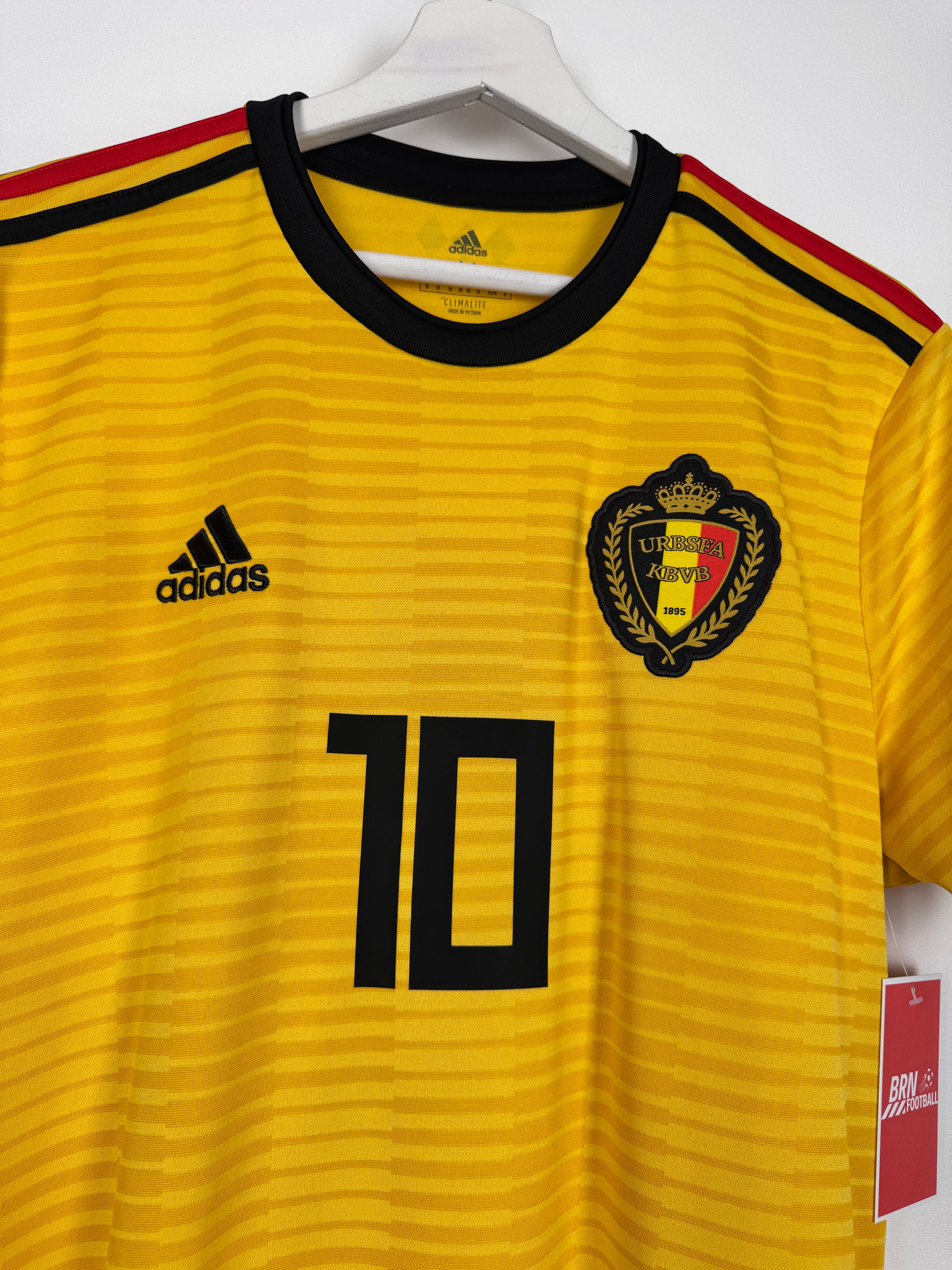 MAILLOT DE FOOTBALL BELGIQUE 2018 EXTÉRIEUR - EDEN HAZARD #10 (M)