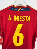 SPAIN 2012 HOME FOOTBALL JERSEY - A.INIESTA #6 (S)
