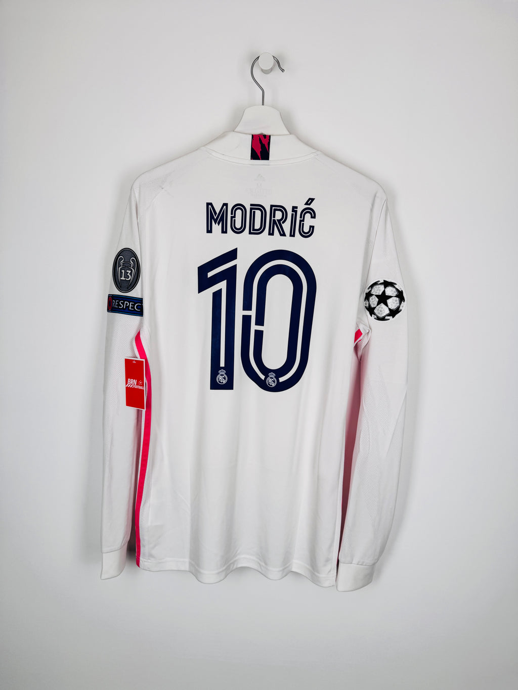 MAILLOT DE FOOTBALL REAL MADRID 2020/2021 DOMICILE MANCHES LONGUES - LUKA MODRIC #10 (M)