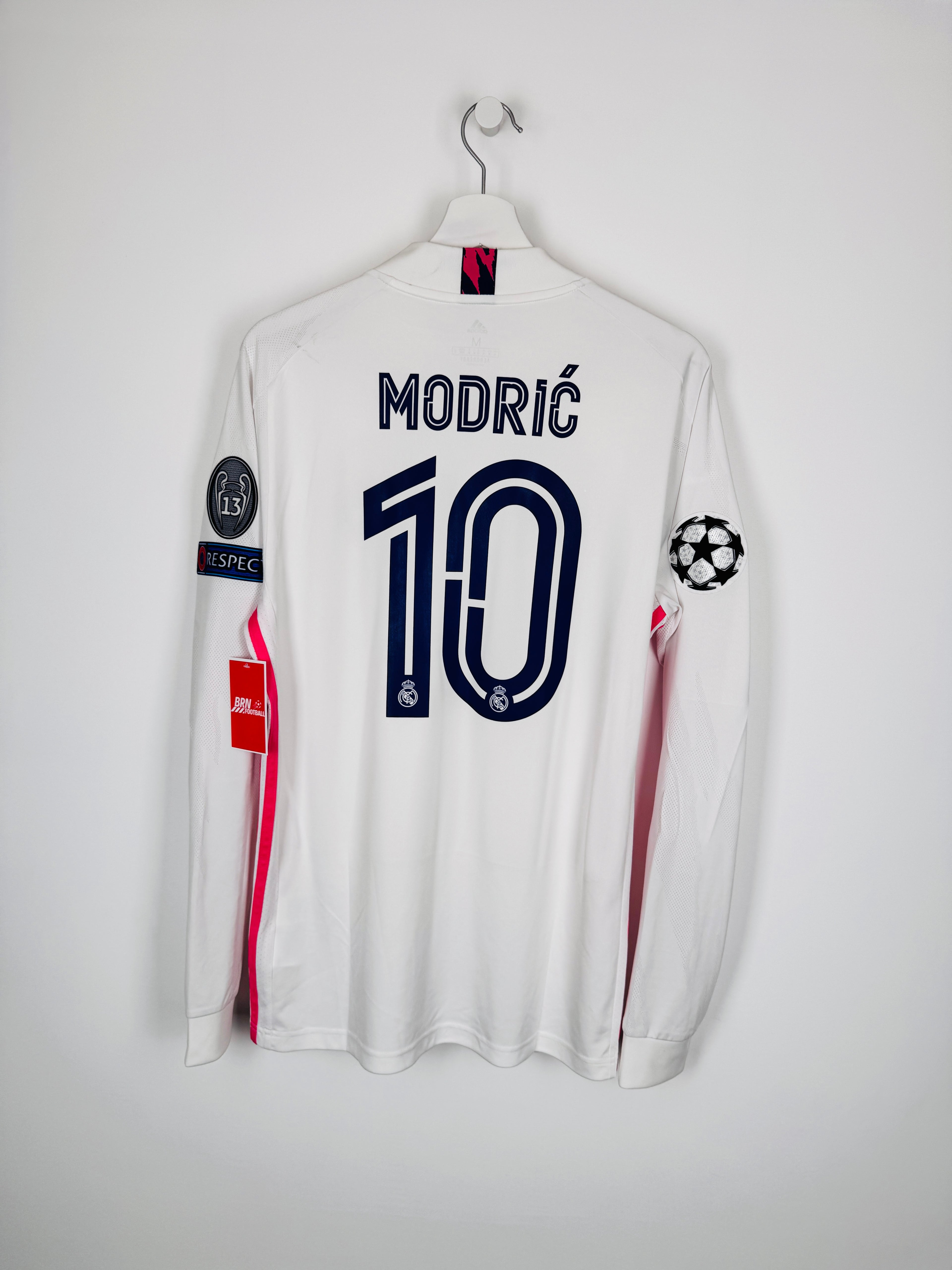 MAILLOT DE FOOTBALL REAL MADRID 2020/2021 DOMICILE MANCHES LONGUES - LUKA MODRIC #10 (M)