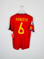 SPAIN 2010 HOME FOOTBALL SHIRT - A. INIESTA #6 (S)